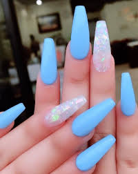 We found about 7… coffin shape nails. Dip Powder Nails Oval Nails Women Blogger Pictures Lovely Nailsnailsvibez By Qual Blue Acrylic Nails Cute Acrylic Nail Designs Summer Acrylic Nails