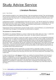 A literature review is used in the introduction and discussion of your manuscripts. Study Advice Service Literature Review Lecture Notes English Literature Docsity