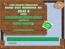 Menyelesaikan persamaan kuadrat dalam sinus, cosinus, dan tangen. Kelas 8 Persamaan Garis Lurus Rosid Tamami Ppt Download