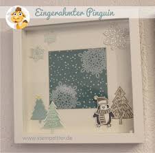 Ein Gerahmter Pinguin Im Schnee Stempeltier Basteln Weihnachten Licht Weihnachtsideen Weihnachtlich Rahmen