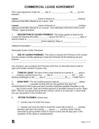 Find out how to write a lease agreement in this article from howstuffworks. Commercial Lease Agreement Form Template Free Download Free Pdf Books