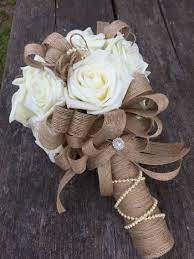 Rustic Bridal Bouquet Rustic Bridal Bouquets Burlap Bouquet Wedding Diy Bridal Bouquet