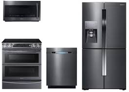 Samsung Sam4pc30efifsfdcdkit2 4 Piece Kitchen Package With Ne58k9850wg 30 Slide In Electri Samsung Kitchen Samsung Kitchen Appliances French Door Refrigerator