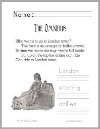 The Omnibus Poem Worksheet For Children Free To Print Pdf File Kids Poems Poems Worksheets