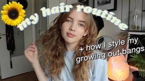 See full list on wikihow.com My Wavy Hair Routine How I Style My Growing Out Bangs Youtube