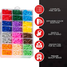 Your bead art stock images are ready. Evoretro Pixel Art Bead Fuse Beads Perler Compatible Colorful Bead Create 2d Pixelated Wall Art Characters Animals Designs Fashion Accessories Fuse Beads Kits With Peg Boards Walmart Canada