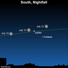 moon and spica on july 8 and 9 tonight earthsky