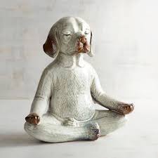 Antiqued Ivory Yoga Dog Dog Yoga Dog Poses Dog Boarding Ideas
