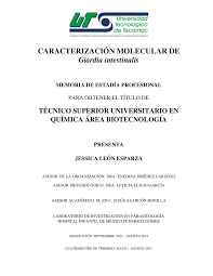 Caracterización de Giardia intestinalis