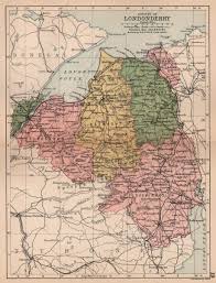 Check spelling or type a new query. Co Londonderry Antique County Map Ulster Northern Ireland Bartholomew 1882