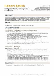 Immigration Paralegal Resume Samples Qwikresume