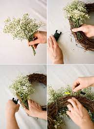 Diy Baby S Breath Wreath From Loop Flowers Babys Breath Wreath Diy Baby Stuff Wedding Crafts Diy