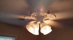 To connect your new fixture, locate the black wire from your light and the colored wire from the fan. Simple Trick To Temporarily Fix A Wobbling Ceiling Fan Youtube
