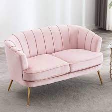 What is the difference between a couch. Amazon Com Artechworks Contemporary Velvet Loveseat Chair With Gold Finished Metal Legs 2 Seat Sofa For Living Room Love Seat Pink Loveseat Velvet Loveseat