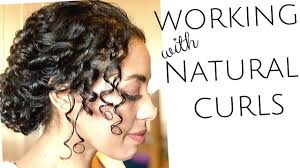 This bridal hairstyle for wedding reception is among the most sought out, given the elegance and fanciness that comes in the way. Working With Natural Curls Create A Bridal Wedding Party Up Do Curly Girl Hairstyle Youtube