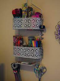 I Re Purposed A Shower Caddy As Shelving Craft Room Office Craft Room Organization Craft Room