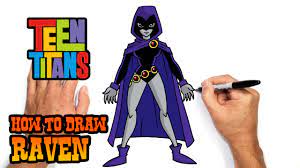 The style of the drawing. How To Draw Raven Teen Titans Youtube