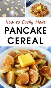 How To Easily Make Pancake Cereal Viral Tiktok Trend Recipe Interesting Food Recipes Tasty Pancakes Vegan Recipes Easy