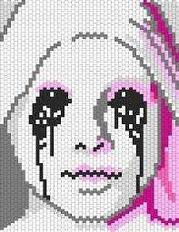 120 (stitches only, no surrounding buffer) inches w: American Horror Story Asylum Crying Nun Kandi Pattern Cross Stitch Patterns Cross Stitch Stitch Patterns