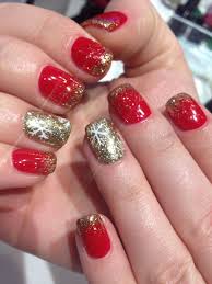 Nails Christmas Nails Holiday Nails No Chip Manicure Gel Color With Gold Glitter Water Fall And S No Chip Manicure Gold Glitter Nails Holiday Nails