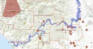 The russian river flows through mendocino and marin counties. Interactive Flood Map Of Russian River Identifies River Levels Road Closures More