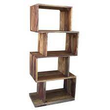 Idris Shelving Unit Dark Sheesham 505 814ds Bookcases Standing Shelves By Nspire Cheap Office Furniture Shelving Bookcase