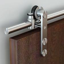 Everbilt 72 In Stainless Steel Sliding Barn Door Track And Hardware Kit 14455 The Ho Modern Sliding Door Hardware Sliding Door Hardware Modern Sliding Doors