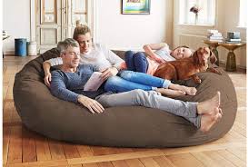 Lumaland Luxury 7 Foot Bean Bag Chair With Microsuede Cover Bean Bag Chair Bean Bag Living Room Cool Bean Bags