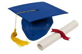 Blue Graduation Hat With Diploma Blue Graduation Hat With Yellow Tassel And Dip Sponsored Diploma Grad Graduation Hat Blue Graduation Graduation Images