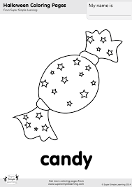 Coloring their name is also a great way to encourage kids to learn to read and write. Candy Coloring Page Super Simple