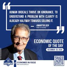 Discover amartya sen famous and rare quotes. Economic Quote Of The Day December Economics In Focus Facebook