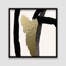Canvas split canvas framed canvas. The Arts Capsule Herring Gold Black Abstract Framed Print