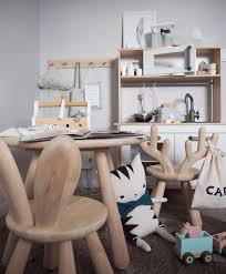 Osta Minitude Nordic Hirvi Tuoli Puu Jollyroom Kinder Tisch Und Stuhle Kuchentisch Und Stuhle Kindertisch