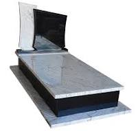 Lithuania Style Memorial Tombstone Viscount White and Indian Black Granite  Cross Headstone Cemetery Momument
