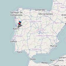 Vale de cambra é uma cidade portuguesa 1 sede do município homónimo de vale de cambra. Vale De Cambra Map Portugal Latitude Longitude Free Maps