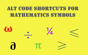 Can anyone suggest how to display the symbol in making statements based on opinion; Alt Code Shortcuts For Mathematical Symbols Webnots