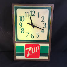 Vintage 7 Up Light Up Wall Clock 19 High Able Auctions