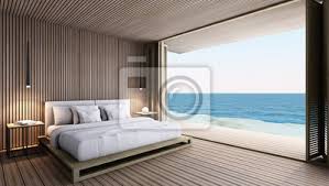 Schlafzimmer Nehmen Meerblick 3d Render Fototapete Fototapeten