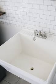 how to clean a stained utility sink