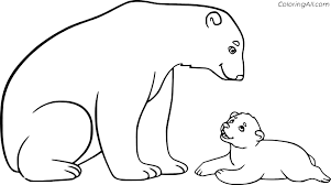 More 100 images of different animals for children's creativity. Polar Bear Mother And Baby Coloring Page Coloringall