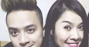 Quế Vân tạo dáng nhí nhảnh bên Cao Thái Sơn