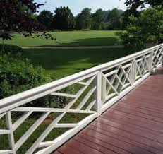 The infill between the top and bottom rails and the vertical supports is a series of interlocking diagonals, although rectilinear designs exist as well. 24 Chippendale Fence Ideas In 2021 Chippendale Porch Railing Railing Design