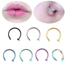 new stylish fake nose lip c clip rings for women in 2021 fake lip ring lip piercing ring fake nose rings