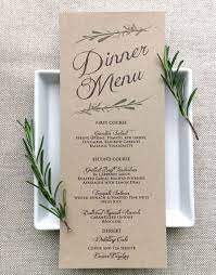 Wedding Menu Card Rustic Wedding Menu Cards Kraft Etsy Wedding Menu Cards Rustic Wedding Menu Wedding Table Menus