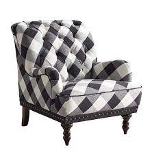 3.4 out of 5 stars. Chas Black White Buffalo Check Chair