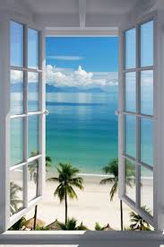 Fenster Zum Strand Erhaltlich Bei Www Closeup De Bilder Fotowand Schone Landschaften