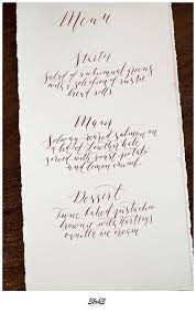Handwritten Calligraphy Menu Calligraphy Wedding Stationery Invitation Calligraphy Natural Wedding Stationery