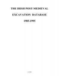 1 what was glen james doing when he found the bag? The Irish Post Medieval Excavation Database 1985 1995