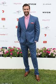 Mens suits australia menswear warehouse lord edward linen tmt clothing m.j. Kris Smith And Daniel Macpherson Bring A Masculine Touch To The Races Daily Mail Online