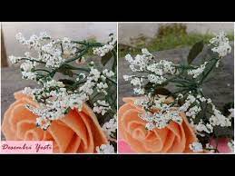 Diy How To Make Baby S Breath Flower Gypsophila Paniculata Youtube Flowers Babys Breath Flowers Flower Cones
